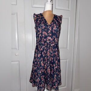 Nwot Rebecca Taylor Silk Kyoto Floral Dress Size 6‎